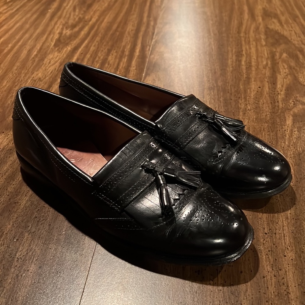 Allen Edmonds Men’s Bridgerton Tassel Loafer Kiltie Black Leather 10 - Picture 2 of 14